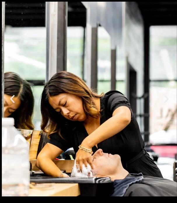 Yesi providing a grooming service at Social Barber Company